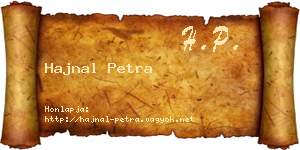 Hajnal Petra névjegykártya